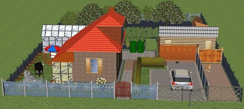 Планировка участка загородного дома